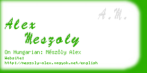 alex meszoly business card